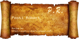 Pesti Róbert névjegykártya
