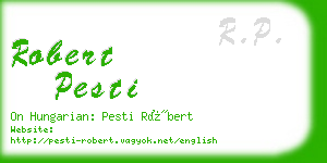 robert pesti business card